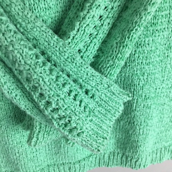 NWT Rachel Zoe ‘Karla’ Open Stitch Gossamer Green Sweater Size Small - Picture 7 of 10